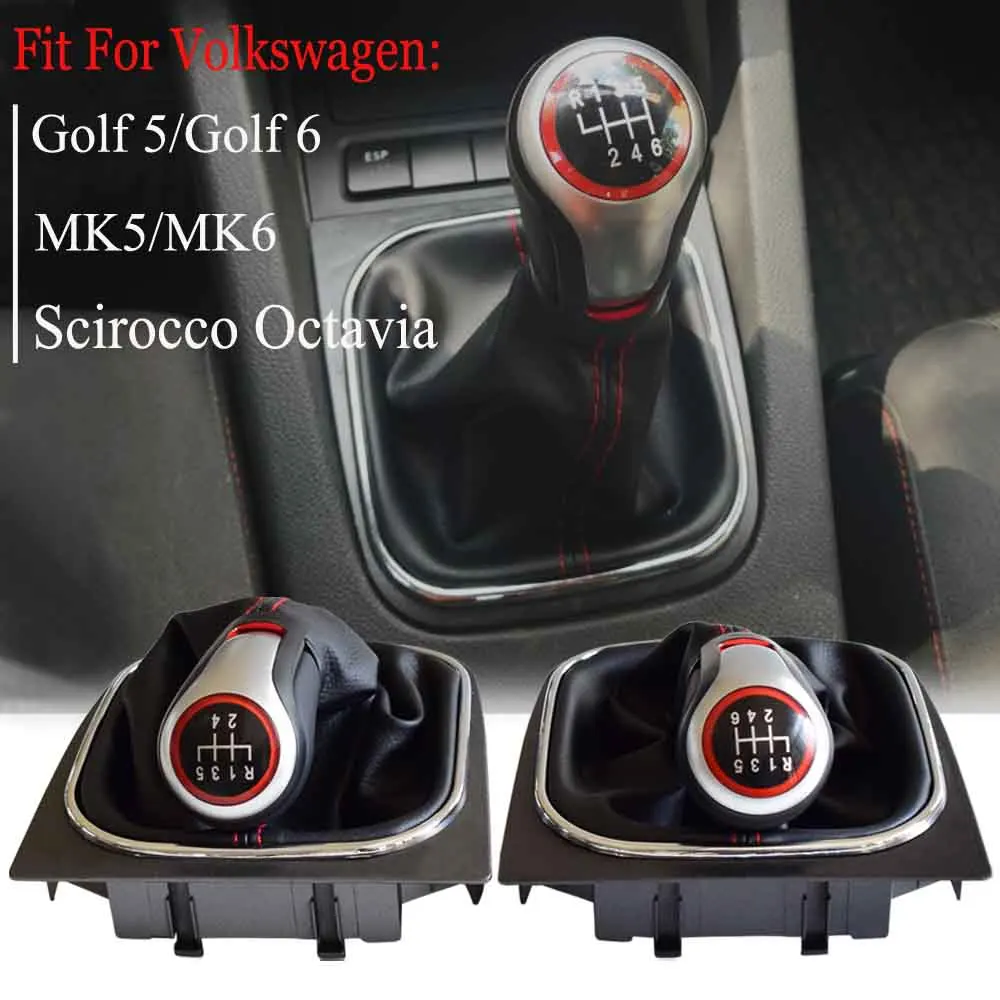 Высокое качество ручка переключения передач для VW Volkswagen Golf 5/6 MK5/6 Scirocco(2009) 5 6 скоростей Рычаг переключения передач гандбол гетры загрузки