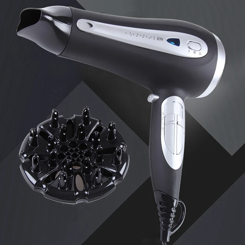 DW-728I Hair Dryer Multi-Speed Temperature Regulation 2200W High Power Negative Ion Home Hair Salon Quick-Drying Blow Dryer EU P