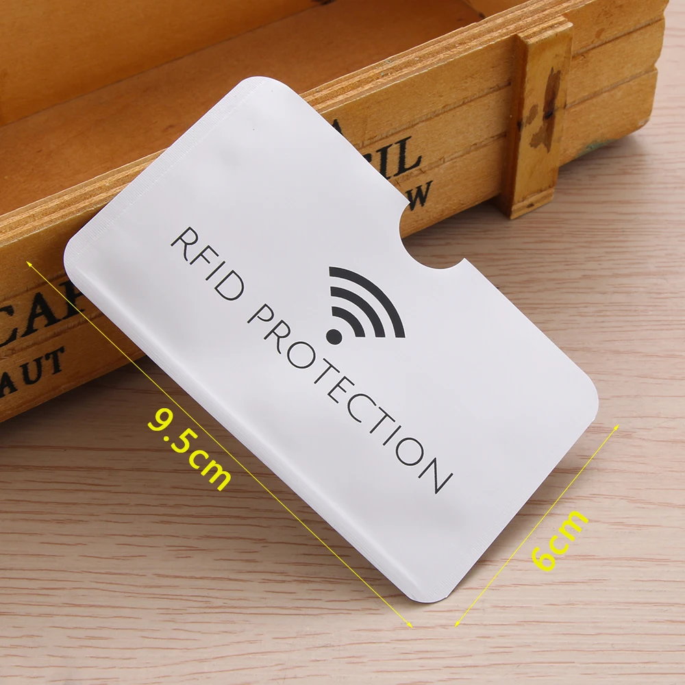Card holder 10Pcs anti RFID ID card holder laser aluminium wallet blocking reader lock anti-theft bank card case credit cards covers