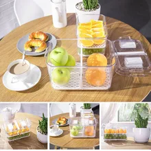 Контейнер для хранения пищевых продуктов пластиковые контейнеры для пищевых продуктов двухслойный морозильник холодильник безопасный сохранить свежесть J99Store