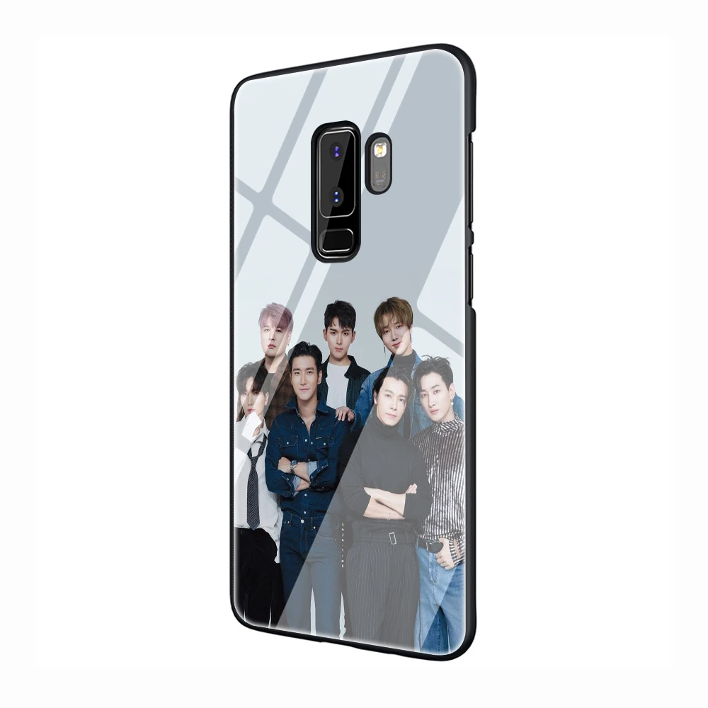 Super Junior в Корейском стиле Kpop закаленное Стекло чехол для телефона чехол для samsung Galaxy S7 край S8 Note 8, 9, 10, плюс A10 20 30 40 50 60 70 - Цвет: G3
