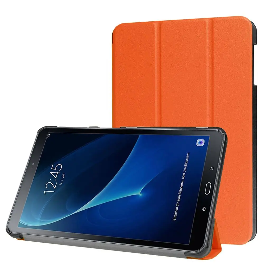 Кожаный чехол для samsung Galaxy Tab A 10,1,, T510, T515, 10,1 дюймов, чехол для планшета с функцией пробуждения, спящего режима, для SM-T510, SM-T515, новинка, A40 - Цвет: Оранжевый