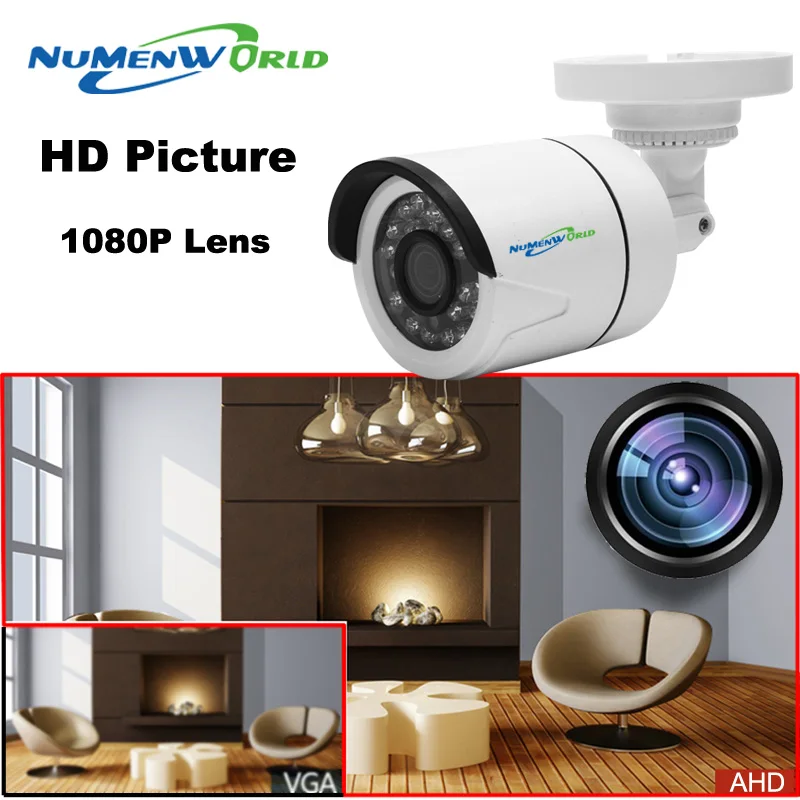 CCTV XVI/AHD 2.0MP 1080P HD камера безопасности с IR-CUT 24 ИК светодиодами ночного видения аналоговая камера для домашнего использования в помещении/на улице