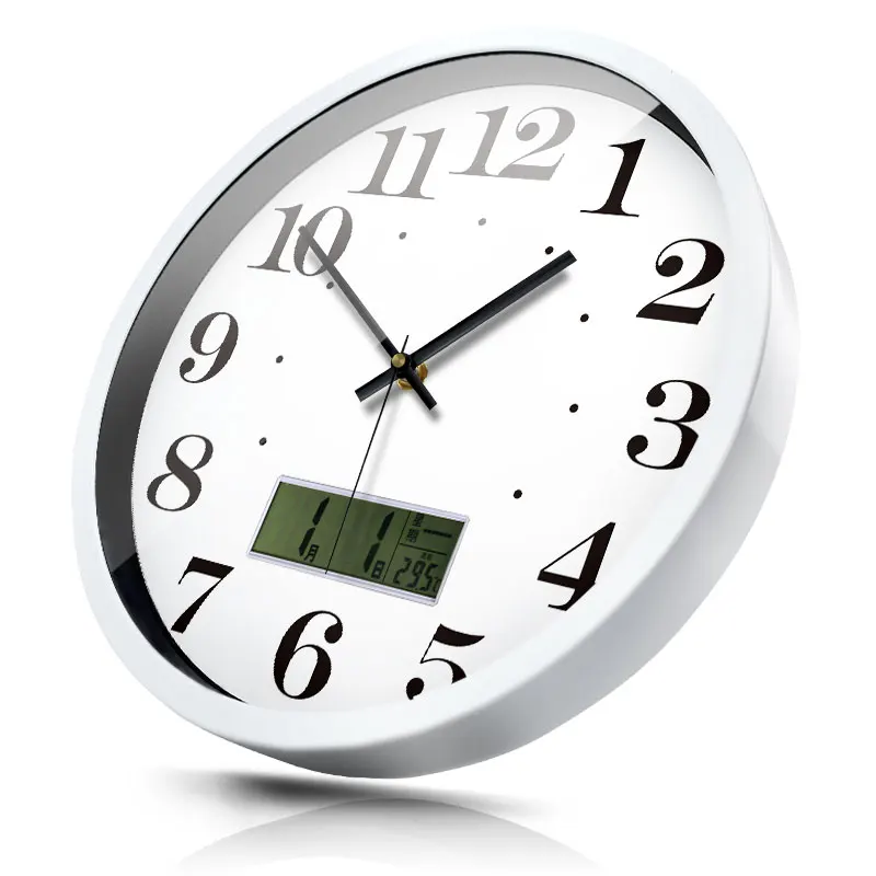 ЖК-часы модные часы для гостиной современные немой календарь электронные часы персонализированные настенные часы Современный дизайнерский таймер домашний декор