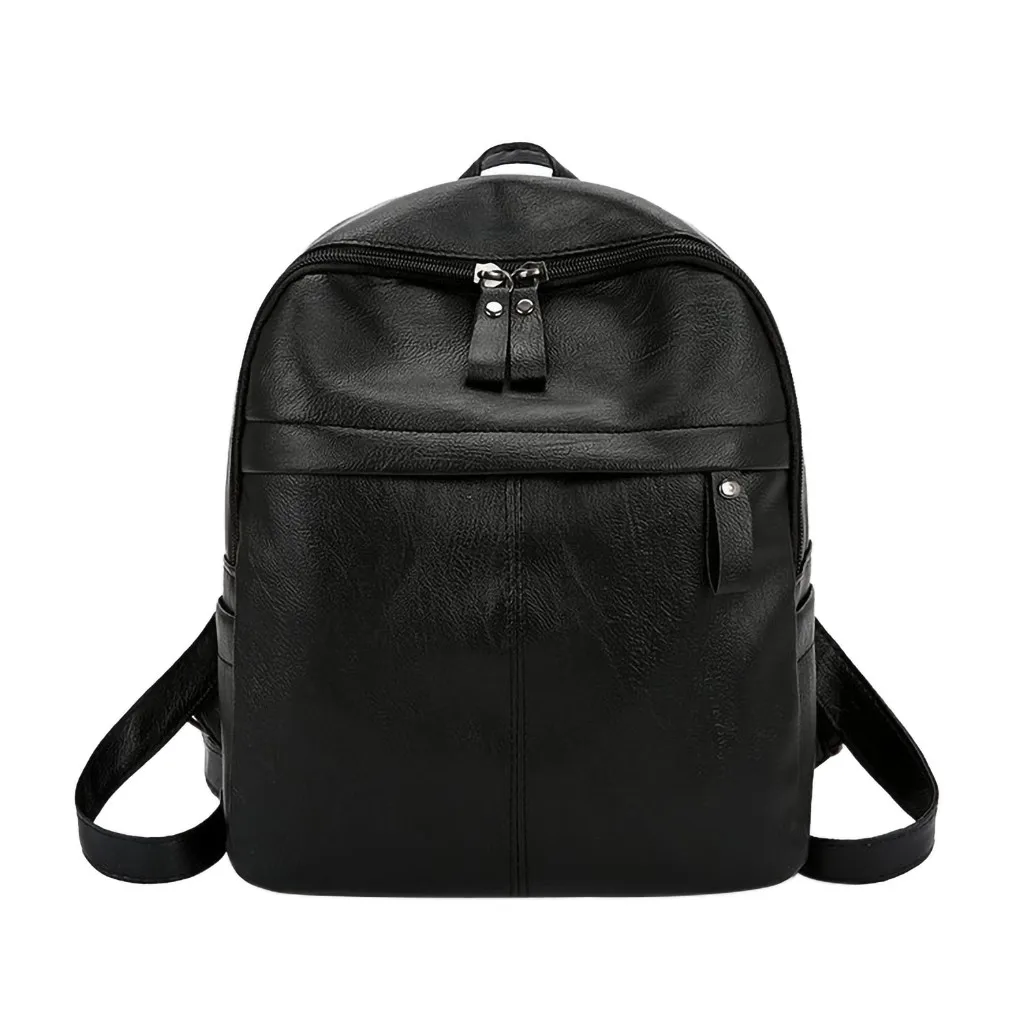 MAIOUMY, Модный женский рюкзак из искусственной кожи, женские черные рюкзаки, маленькие сумки на молнии, студенческий рюкзак, Одноцветный рюкзак для девочек