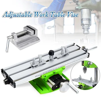 

DIY Milling Compound Table Adjustable Working Cross Slide Table Worktable for Milling Drilling Sliding Bench Drill Vise Fixture