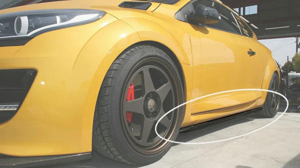 Для Renault 14-17 Megane RS RKD стильная боковая юбка из углеродного волокна расширение глянцевая отделка дверь шаг под панель волокна тюнинг отделка