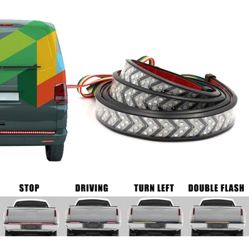 

Dual Color Car Tailgate LED Strip Light Bar Triple Row 4-Function With Driving Brake Turn Signal For Jeep Pickup SUV Dodge