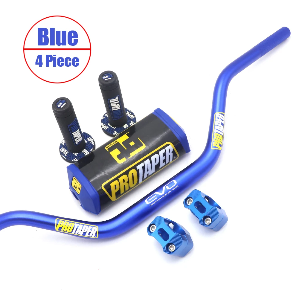 Мотоцикл 28 мм с ЧПУ 1-1/" Руль с высокой ручкой для KTM HONDA KAWASAKI SUZUKI YAMAHA Protaper Pro Dirt Bike - Цвет: Blue 4 pieces