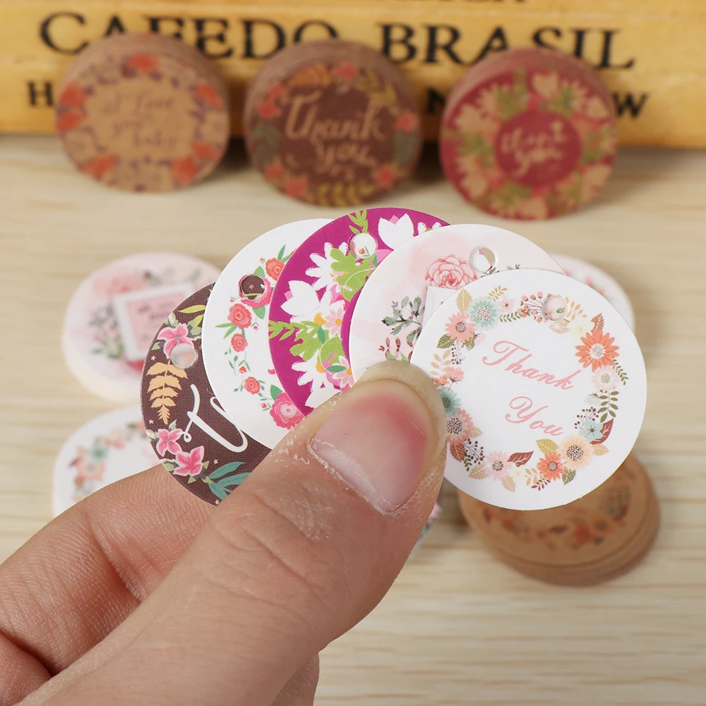 100 шт ручной работы спасибо с красным сердцем подарочные бирки Свадебная