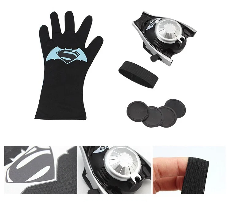 5 Styles PVC 24cm Batman Glove Action Figure Spiderman Launcher Toy Kids Suitable Spider Man Cosplay Toys