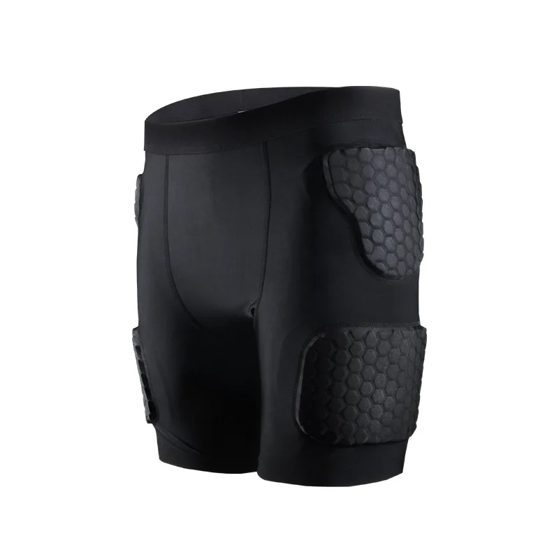 Men's Sports Honeycomb Pants Pad Compression Shorts Sports Pants Basketball Football Football Fitness Crash sports shorts compression shorts