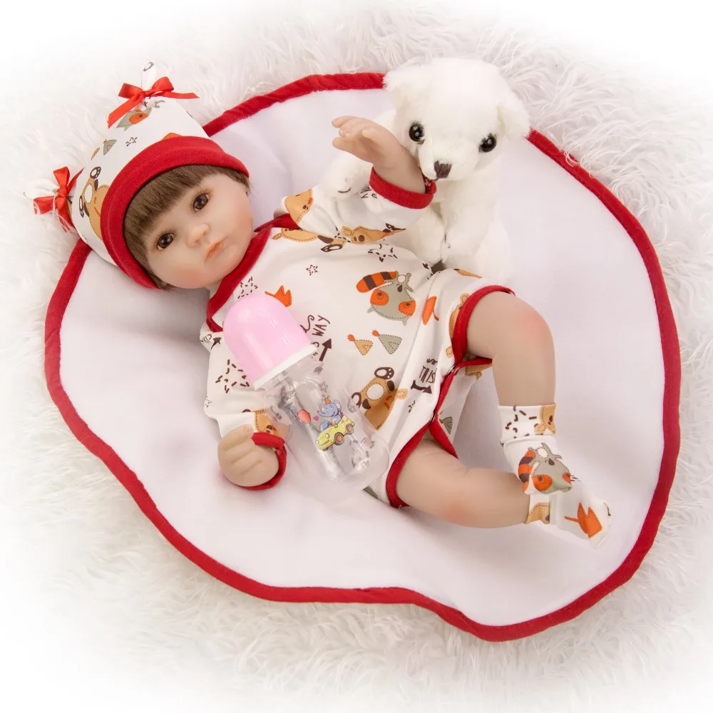 Прекрасный 17 дюймов 43 см Кукла Reborn Baby Мягкая силиконовая виниловая Кукла Reborn Boneca плюшевая игрушка девочка для детей оплата Подарочная коллекция