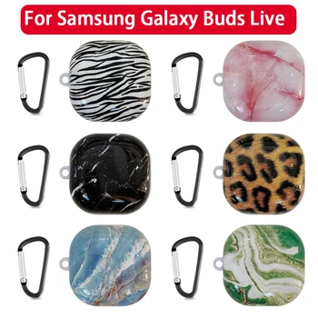 

Marble Plated Printing Protective Case For Samsung Galaxy Buds Live Hard Case Charging Box Accessories Earphone Accessories