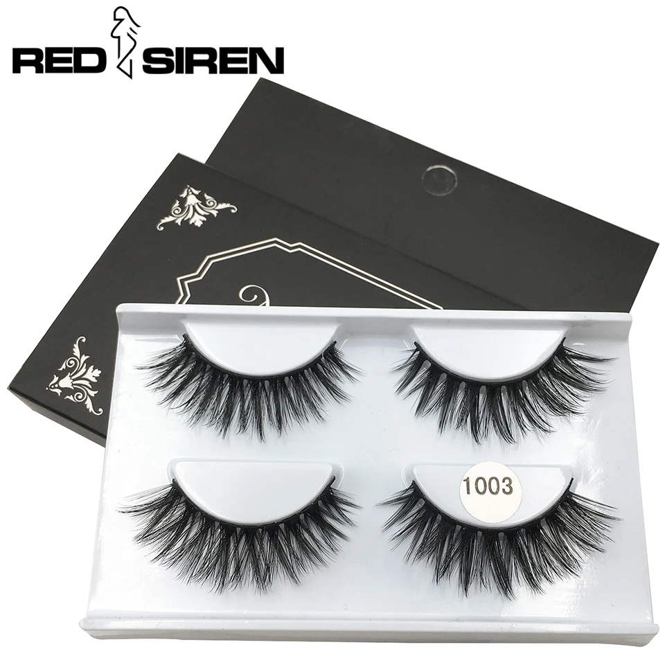 

RED SIREN Lashes 2 Pairs Thick Crisscross Fluffy 3d Eyelashes Wholesale Makeup Tool Full Strip Eye Lashes
