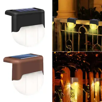 

NEW HOT Solar Garden Step Light Outdoor Waterproof Garden Railing Fence Decoration Solar Stair Light Wall Lamp Solar Deck Lights