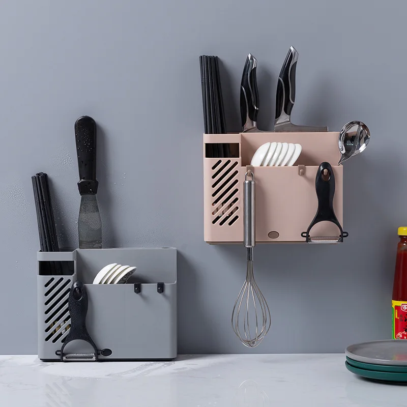 

Kitchen Hanging Type Multi Function Luggage Carrier Chopstick Cage Nothing Trace Avoid Punch Waterlogging Caused By Excessive