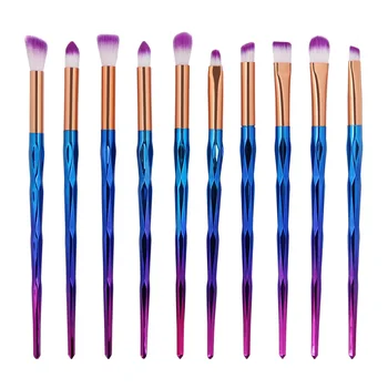 

10Pcs Blue Handle Professional Makeup Brushes Set Eye Shadow Eyeliner Eye Lip Brush Makeup Cpsmetic Tool Kit Free DHL