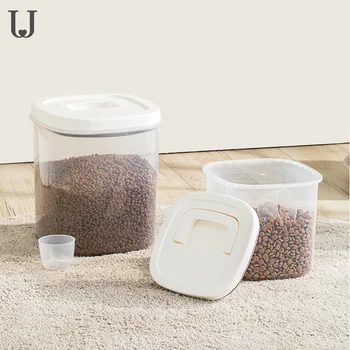 

Large Capacity Pet Food Organizer Bucket Snap Button Thick And Durable Moisture-proof Grain Rice Container Storage Box Smart Ues