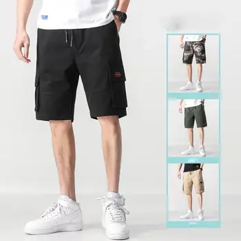

ZACOO Men Loose Shorts Running Sports Medium Waist Pockets Five Points Trousers