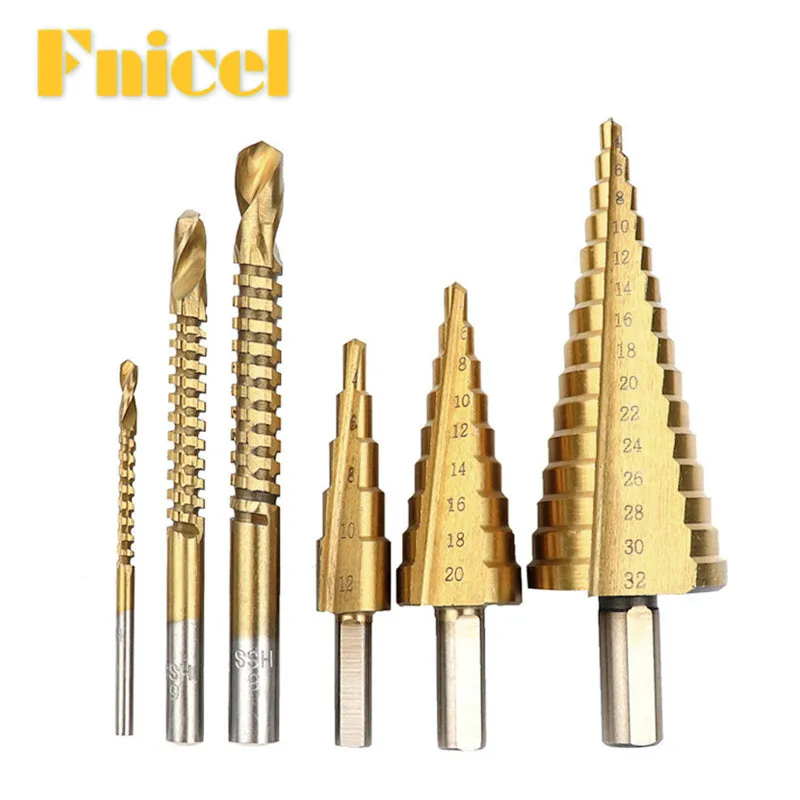 6 шт. ступенчатое сверло пила и сверление из быстрорежущей стали металлическое