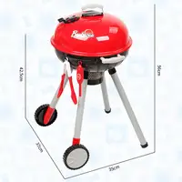 Kids Pretend Toy Portable Interesting Creative Electric Barbecue Cart Toy Simulation BBQ Toy Set Barbecue Toy for Children Kids 2
