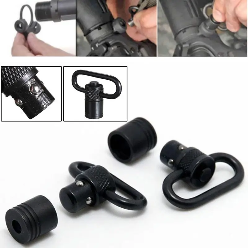 

Magorui 1pc Heavy Duty Push Button Quick Detach Rifle QD Sling Swivel Mount