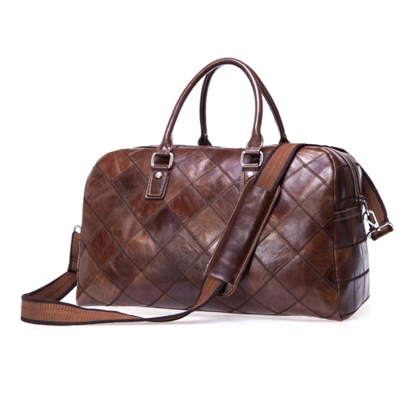 

MAHEU Hot Selling Men Male Travelling Shoulder Bag Genuine Leather Overnight Handbag Weekender Duffle Bag Men Handbag Outdoor