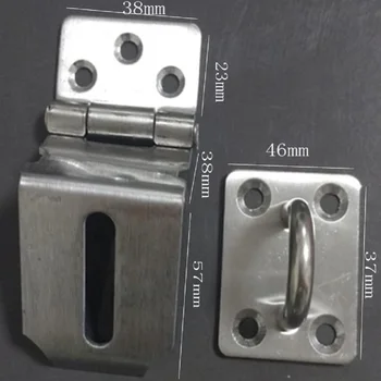

Stainless Steel Padlock Hasp Door Lock Hatch Clasp Gate Cabinet Latch 90 Degree