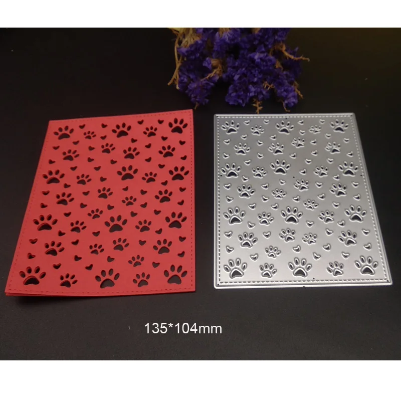 Dog Paw Heart Cutting Die 003