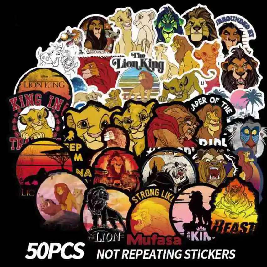 50 шт./компл. лев Король водонепроницаемый стикер для багажа скейтборд мотоцикл