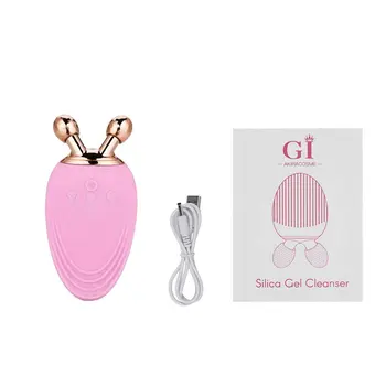 

New face Roller Cleansing Instrument Silicone Massager Electric facial Massage Charging Waterproof Cleansing Brush 1pcs