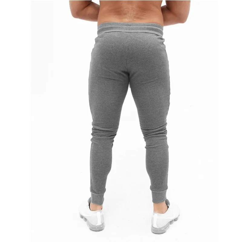 New Tight Men Pants Zipper Packet Bodyboulding Gyms Brand Clothing Cotton Trousers Fitness Jogger Sweatpants High Quality