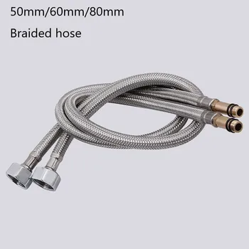 

1Pcs/304 stainless steel explosion-proof braided hose, basin hose, kitchen single-head faucet inlet hose, copper head hose