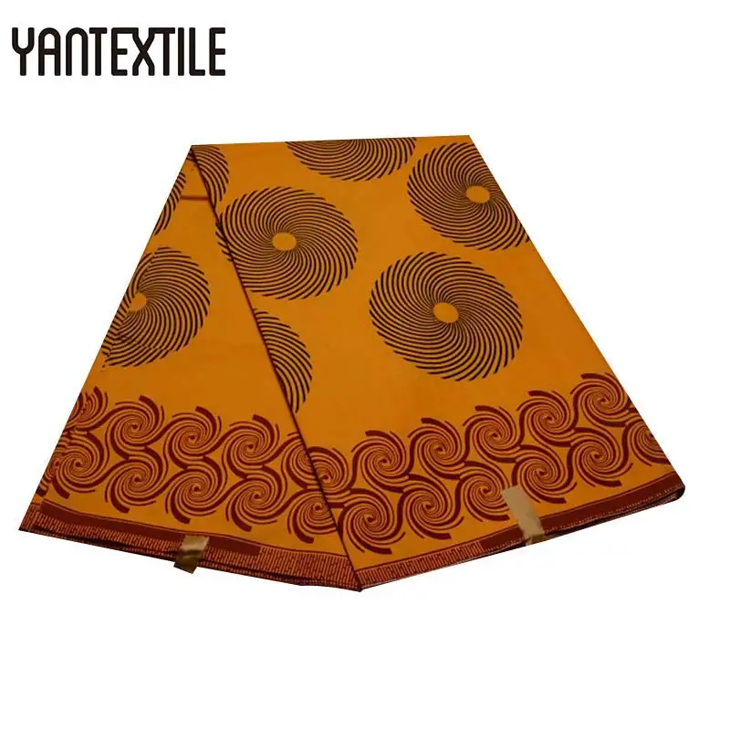 YANTEXTILE африканская восковая ткань полиэстер воск Анкара ткань Африканский настоящий воск принт африканская ткань Tissu Africain для леди