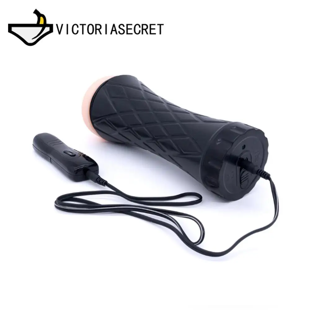 Male masturbation Vibrating Masturbator Realistic Vagina Pussy Artificial Vagina Sucking Tighten Masturbation Cup Sex Toys Men