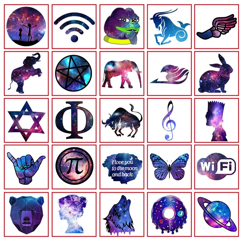 Stickers Kids Toys Laptop Motorcycle Space Unicorn Sticker Scrapbook Skateboard Graffiti Waterproof Stickers Pack 50pcs/Lot