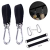 2 PCS 26cm/10inches 440 Lbs Heavy Duty Hanging Strap with Carabiner Hook for Hammock Plank DIY Cable Maching Pulley Punching Bag 1