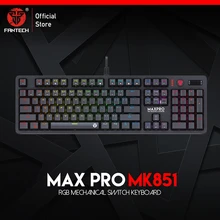 Fantech MK851 все кнопки не имеют коллизий на английском языке 104 клавиш RGB Beacklit клавиатура синяя или Коричневая Кнопка Gaming Keybord