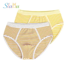 2 шт./партия хлопковое нижнее белье для мальчиков, Детские Боксеры для подростков, Короткие трусы в полоску с рисунком для От 4 до 14 лет, детские трусы