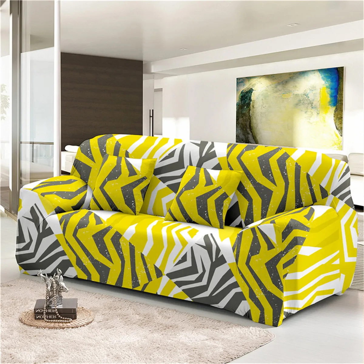 Boniu текстура Зебра эластичные Чехлы для диванов для гостиной секционные эластичные чехлы для диванов один/два/три сиденья