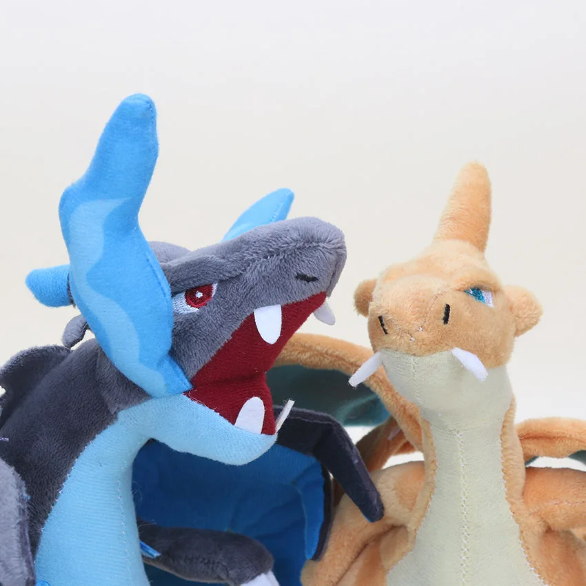 10 ''аниме, плюшевая Мега Новинка Charizard XY плюшевые игрушки синий Charizard мягкие куклы Подарочные игрушки 25-28 см