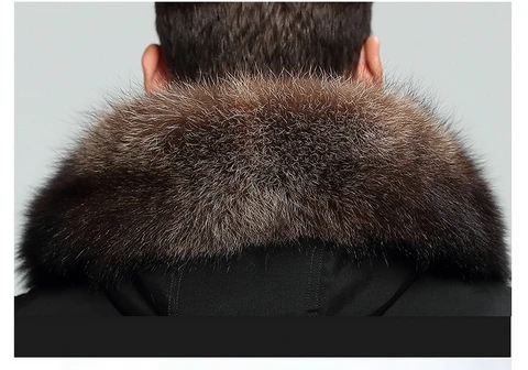HW зимние мужские из натуральной кожи пальто с мехом парка с капюшоном водонепроницаемый средний и длинный раздел пальто Теплый