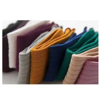 

Unisex Cute Solid Color Cotton Blend Crew Calf Length Tube Socks For Girls Boys QX2D