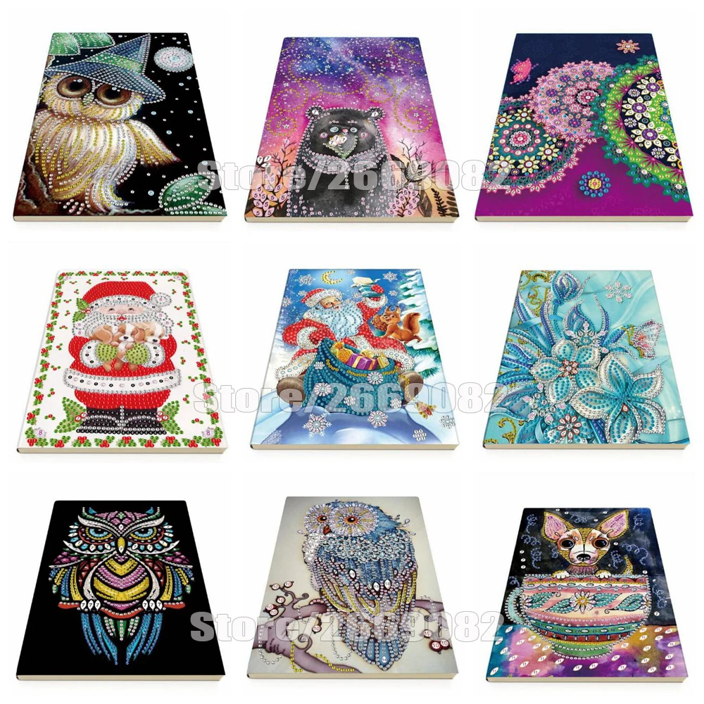 New Shaped Diamond Painting Animal Owl Notebook DIY Embroidery Cross Stitch A5 Diary LK020 | Дом и сад