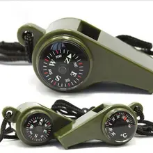 HiseaThree-in-one compas спасательный свисток Открытый многофункциональный свисток выживания высокочастотный свист с Талрепом