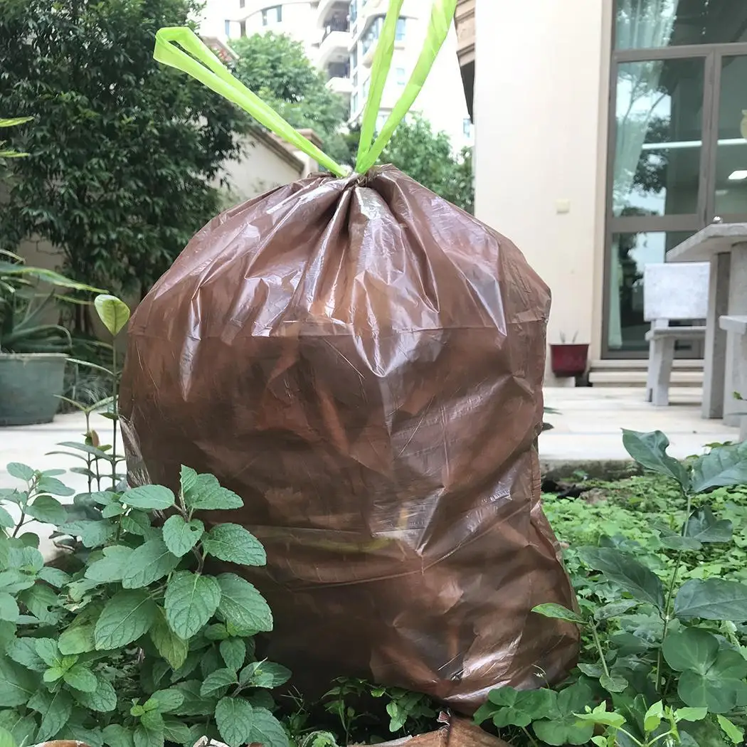 28/30/40 шт. дома Кухня мусорный контейнер экологически разложению eco-friendly с кулиской коричневый мешок для мусора по поставке товаров для дома