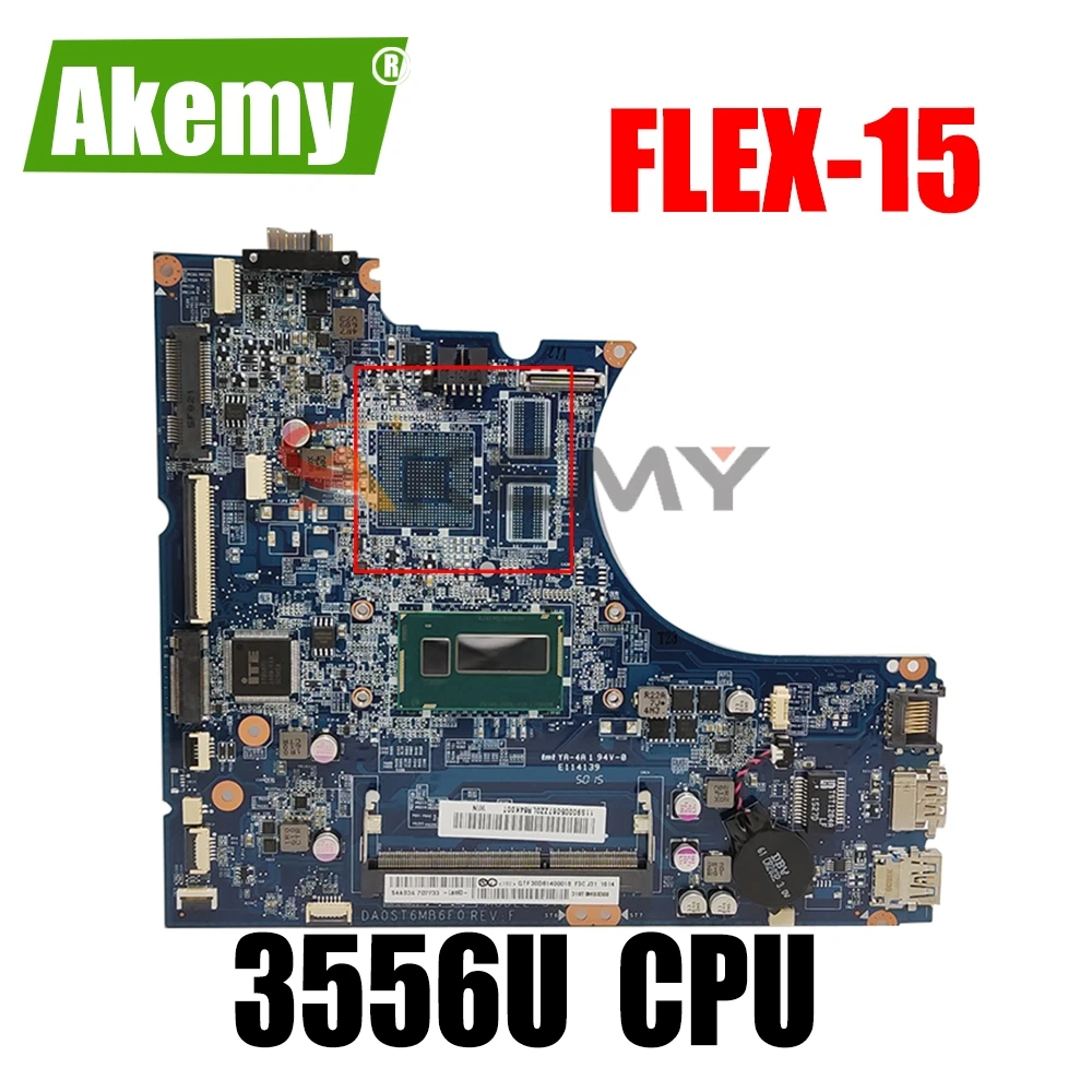 90005201 for Lenovo IdeaPad Flex 14 Flex-14 Laptop Motherboard DA0ST6MB6F0 REV:F 3556U System boards NOTEBOOK PC 100% Test OK | Компьютеры