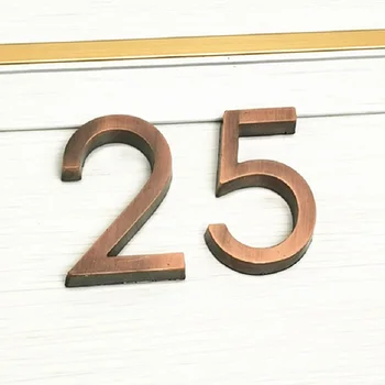 

1pc 0-9 Modern House Numbers 6cm Home Decor Address Scutcheon Digits Hotel Door Sticker Plate Sign ABS Number Digits Sticker
