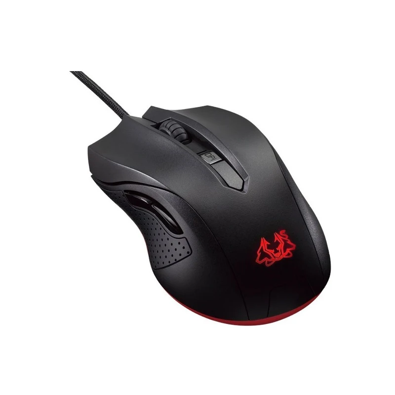 Мышь ASUS Cerberus Black оптическая, проводная, 2500 dpi, USB, цвет: черный